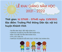 KHAI GIẢNG NĂM HỌC 2021-2022