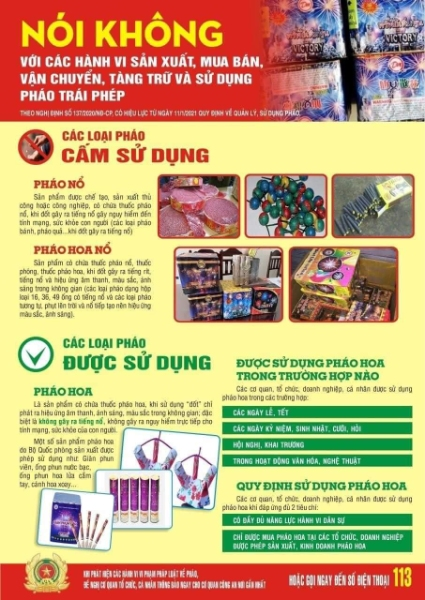 TUYÊN TRUYỀN CÁC QUY ĐỊNH PHÁP LUẬT VỀ VŨ KHÍ, PHÁO