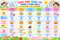 Thực đơn tuần 4 tháng 9/2026